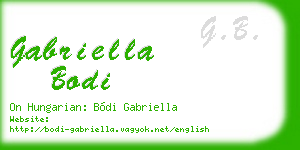 gabriella bodi business card